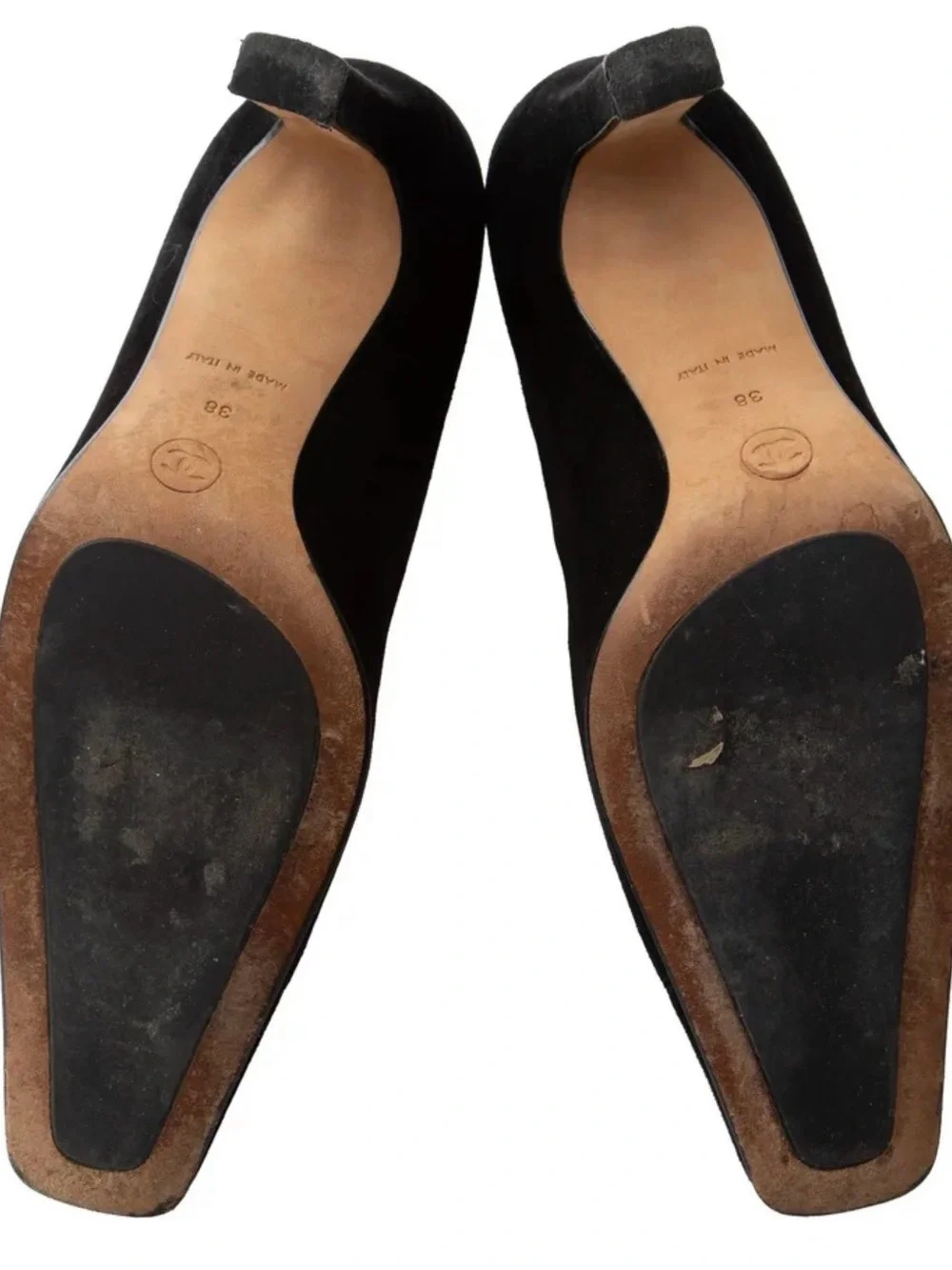 Chanel Vintage Black Suede Pointed-Toe Pump - Women
